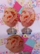 Die-cut Sign Peach Ice Cream