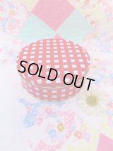 Red×White Check Can Round