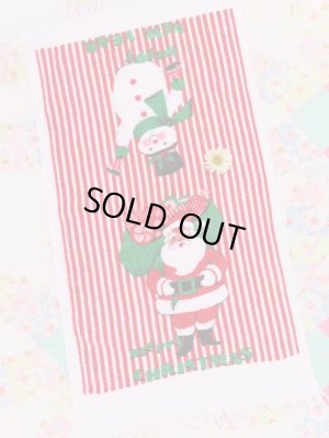 画像1: Santa&Snowman Stripe Towel