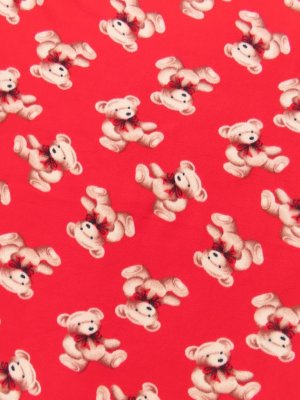 画像1: Teddy Bear Blanket Red