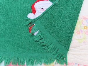 画像6: Santa Applique Hand Towel Green