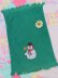 画像1: Snowman Applique Towel Green (1)