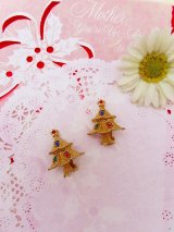 JJ Gold Christmas Tree Clip Earring