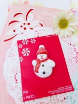 Glitter Snowman Pin