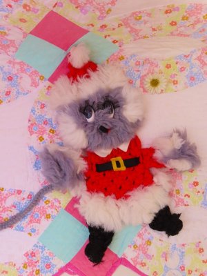 画像1: Santa Mouse Macrame Hanging