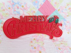 画像2: Merry Christmas Plastic Sign