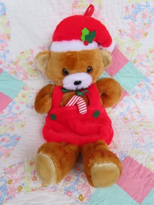 画像2: Brown Bear Christmas Stocking