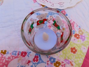 画像8: Mini Glass Candle Holder Bear