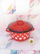 画像1: Enamel Pot Polka Dot M (1)