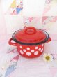 画像1: Enamel Pot Polka Dot S (1)