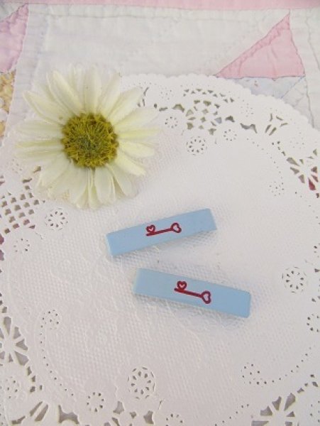 画像1: Hair Clip Key Blue (1)