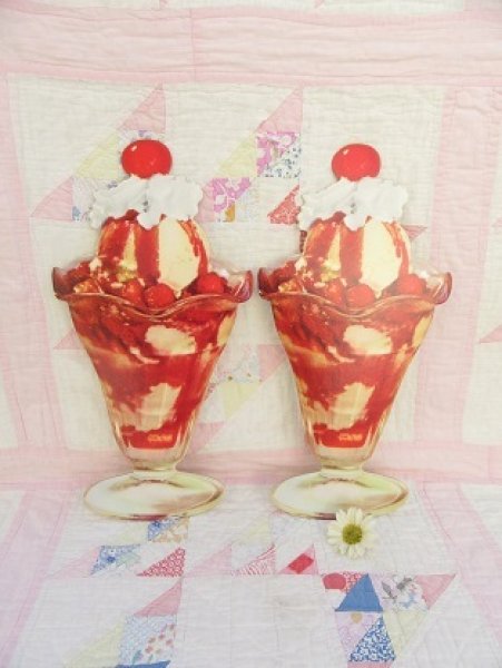 画像1: Paper Sign Strawberry Sundae C (1)