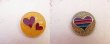 画像2: Glitter Rainbow Heart Pins Set (2)