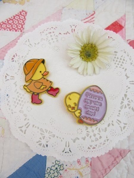 画像1: Lapel Pin Chick Set (1)