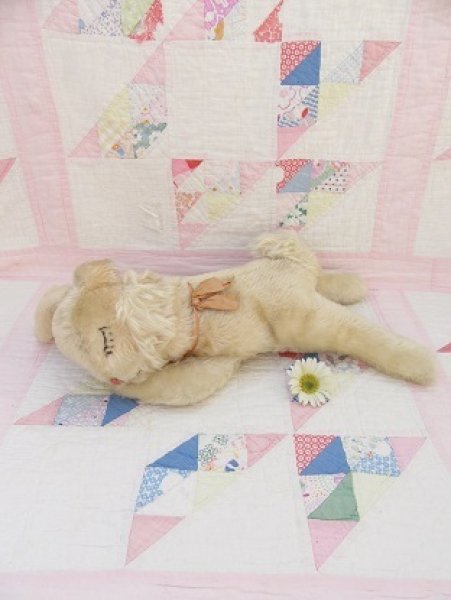 画像1: Mohair Sleeping Bunny Beige (1)