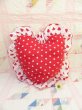 画像1: Red×White Heart Cushion (1)