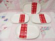 画像5: NASCO Snack Plate Red Check (5)