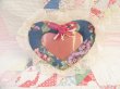 画像2: Cloth Flower Print Heart Fream (2)