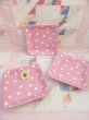 画像1: Polka Dot Square Plate Pink (1)