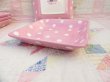 画像6: Polka Dot Square Plate Pink (6)