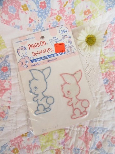 画像1: Pastel Bunny Applique (1)