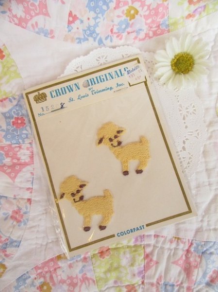 画像1: Yellow Lamb Applique (1)