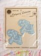 画像2: Elephant Gingham Blue Applique (2)