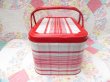 画像4: Metal Picnic Basket Check Red×White (4)