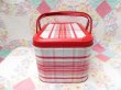 画像5: Metal Picnic Basket Check Red×White (5)