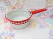 画像3: Enamel ware Gingham Sauce Pan (3)