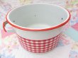 画像11: Enamel ware Gingham Stock Pot (11)