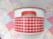 画像5: Enamel ware Gingham Stock Pot (5)