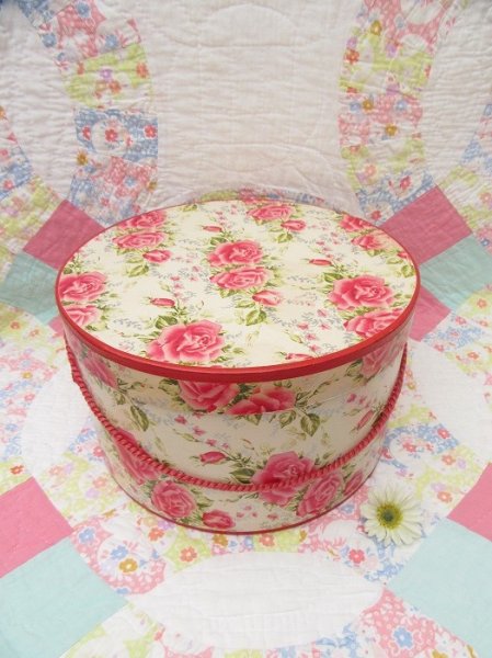 画像1: Pink Rose Hat Box (1)