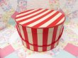 画像2: Red×White Stripe Hat Box (2)