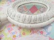 画像7: Wicker Stand Mirror White (7)