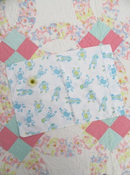 画像1: Baby Pillow Case Rattle Blue (1)