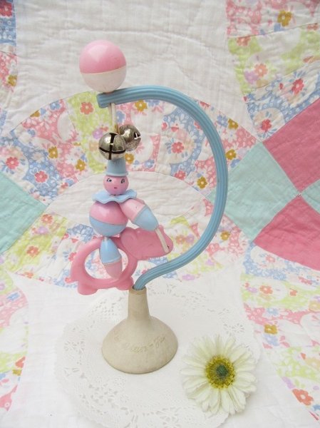 画像1: Circus Toy Rattle Pink Elephant (1)