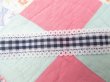 画像2: Navy Gingham Lace Trim (2)