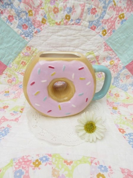 画像1: Lavender Sprinkle Donut Mug (1)