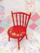 画像5: Wooden Doll Chair Red A (5)