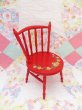 画像4: Wooden Doll Chair Red A (4)