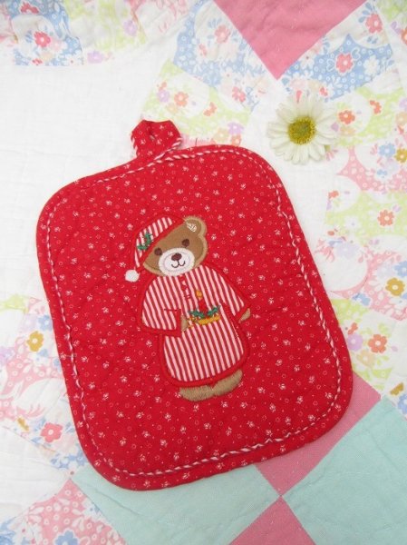 画像1: Pajamas Bear Pot Holder (1)