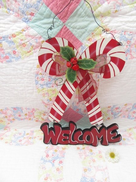 画像1: Candy cane Welxome Sign (1)