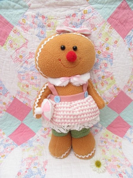 画像1: Stand Gingerbread Man Plush (1)