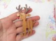 画像5: Wooden Reindeer Brooch (5)