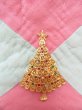 画像2: Gold Christmas Tree Brooch (2)