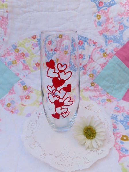 画像1: Ring Heart Glass Vase (1)