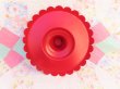 画像5: Metal Cake Stand Scallop Red (5)