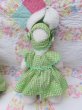 画像7: Green Gingham Dress Bunnies  (7)