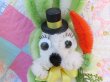 画像6: Chenille Easter Bunny Pair Magnet Green (6)